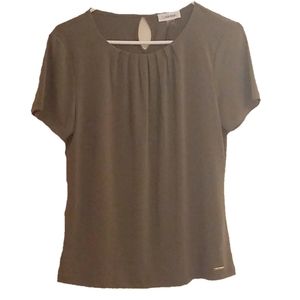 Calvin Klein short sleeve shirt with front pleats